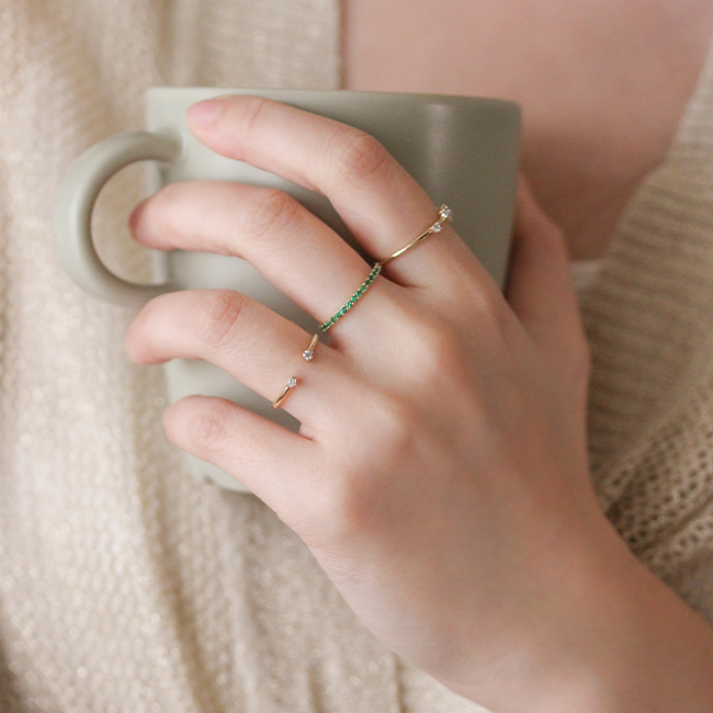 Sparkle open diamond ring